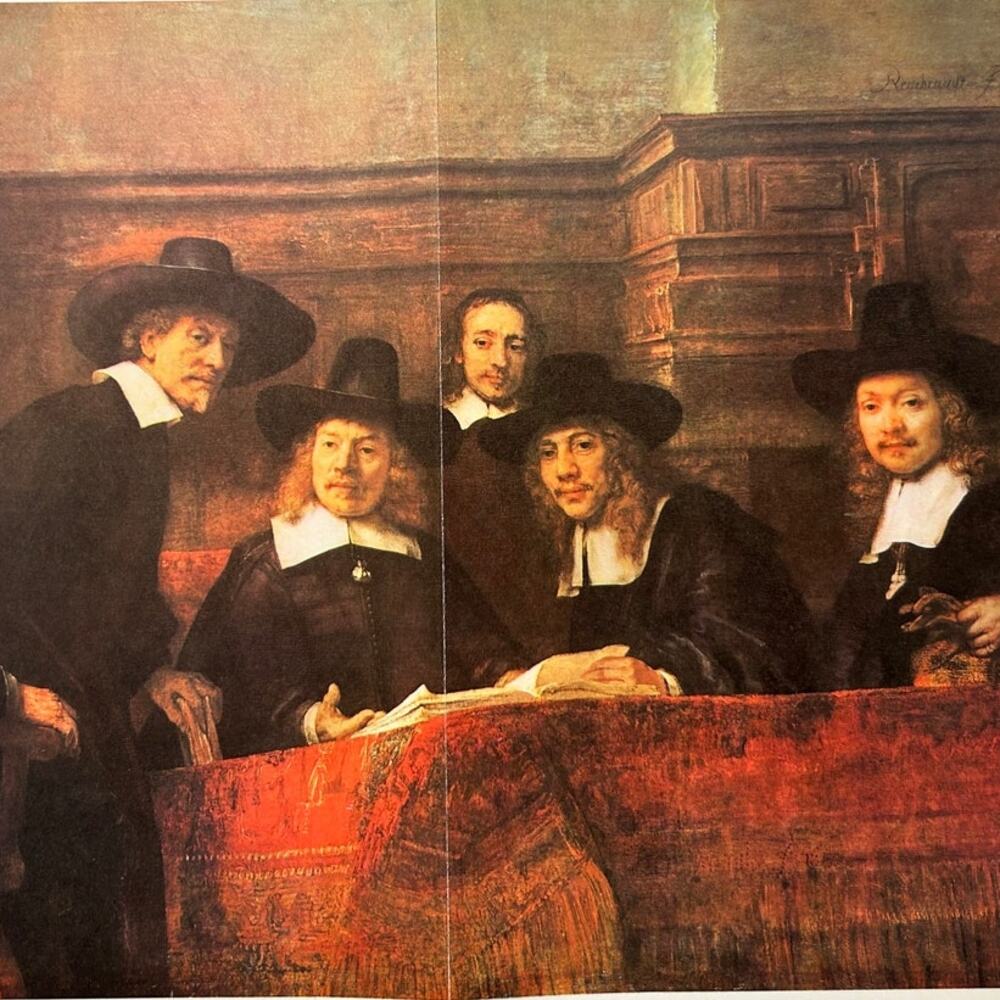 Rembrandt, Sampling Officials Collective Portrait Painting Print ~ 250924-WH 651